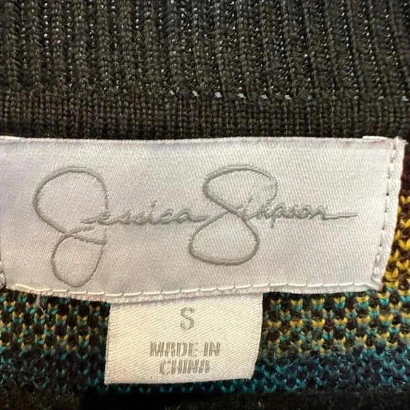 Jessica Simpson Folklore Bohemian Southwestern Sweater Dress Stretchy Size Small - Picture 5 of 7